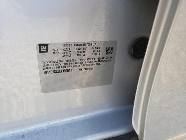 1G11C5SL5EF191511 - 2014 CHEVROLET MALIBU 1LT SILVER photo 13
