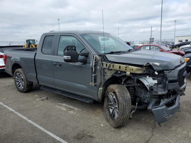 1FTEX1EP3MKD13972 - 2021 FORD F150 SUPER CAB GRAY photo 4