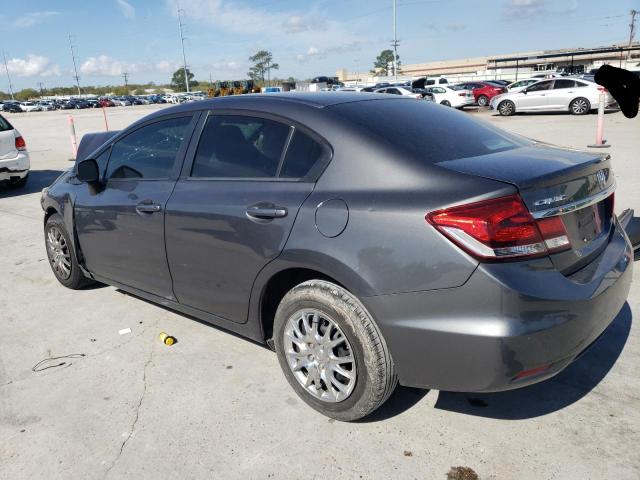 2HGFB2F58DH575324 - 2013 HONDA CIVIC LX GRAY photo 2