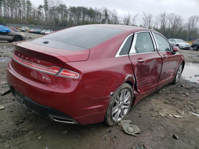 3LN6L2JK4FR624286 - 2015 LINCOLN MKZ RED photo 3