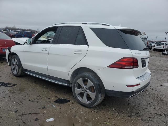 4JGDA5GBXKB210725 - 2019 MERCEDES-BENZ GLE 400 4MATIC WHITE photo 2