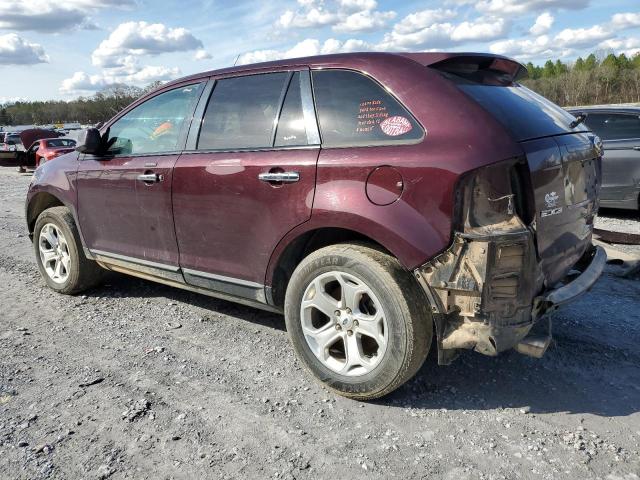 2FMDK3JC6BBA67219 - 2011 FORD EDGE SEL BURGUNDY photo 2