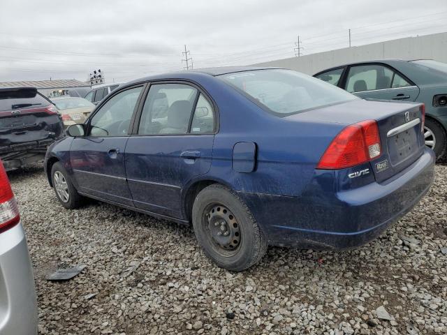 1HGES16653L023828 - 2003 HONDA CIVIC LX BLUE photo 2