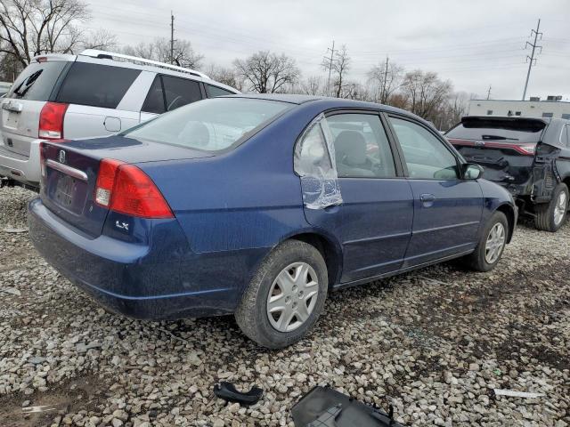 1HGES16653L023828 - 2003 HONDA CIVIC LX BLUE photo 3