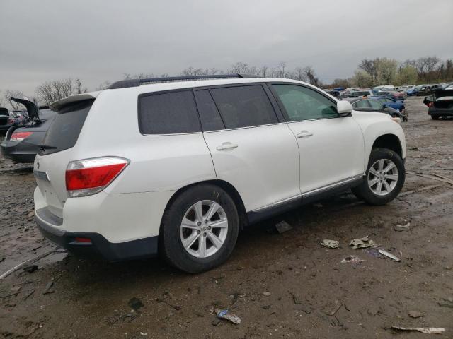 5TDBK3EH2CS134836 - 2012 TOYOTA HIGHLANDER BASE WHITE photo 3