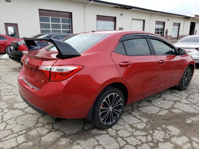 5YFBURHE6EP008960 - 2014 TOYOTA COROLLA L RED photo 3