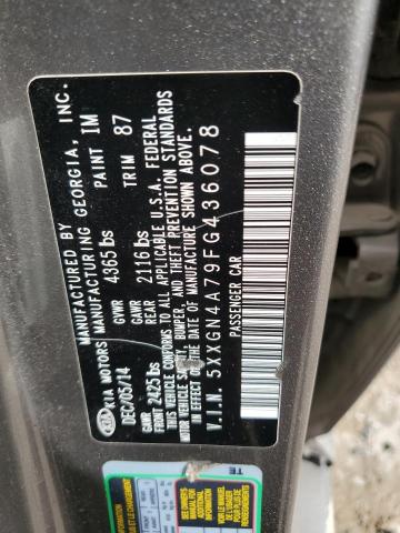 5XXGN4A79FG436078 - 2015 KIA OPTIMA EX SILVER photo 12