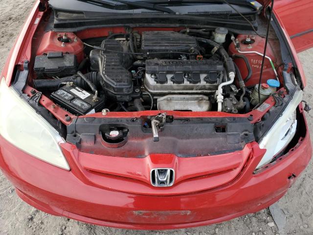 1HGES16385L017689 - 2005 HONDA CIVIC DX VP RED photo 11