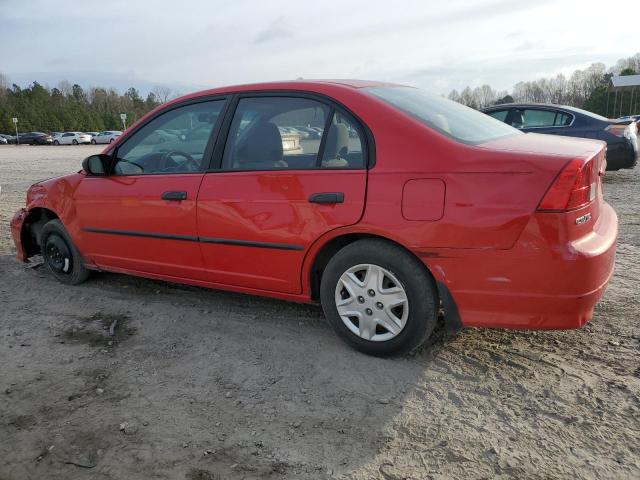 1HGES16385L017689 - 2005 HONDA CIVIC DX VP RED photo 2