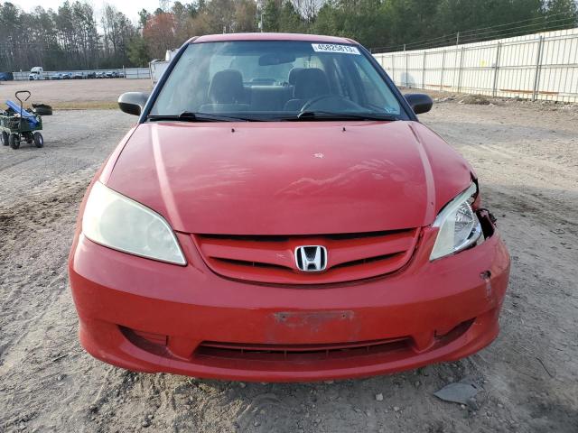 1HGES16385L017689 - 2005 HONDA CIVIC DX VP RED photo 5