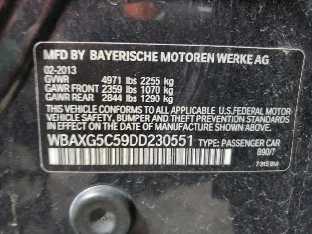 WBAXG5C59DD230551 - 2013 BMW 528 I GRAY photo 12