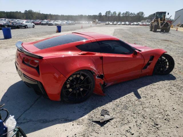 1G1YW2D71H5117260 - 2017 CHEVROLET CORVETTE GRAND SPORT 1LT RED photo 3