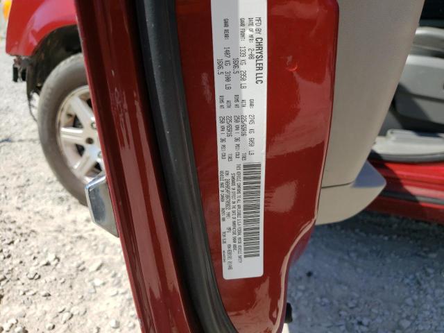 2A8HR54P38R709822 - 2008 CHRYSLER TOWN & COU TOURING წითელი ფოტო 13