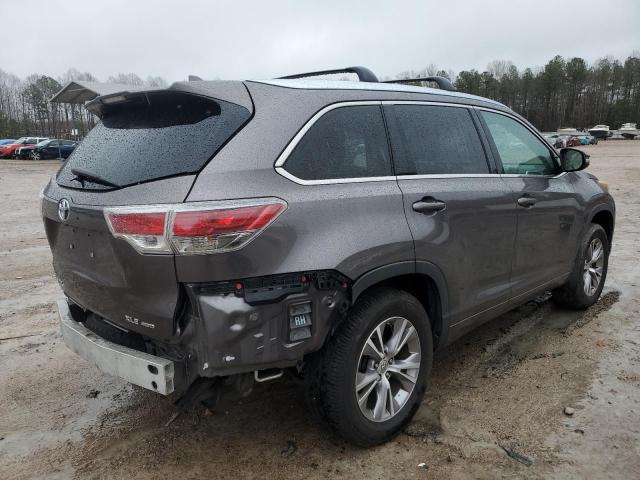 5TDJKRFH9FS144748 - 2015 TOYOTA HIGHLANDER XLE CHARCOAL photo 3