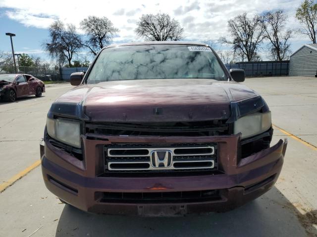 2HJYK16547H536392 - 2007 HONDA RIDGELINE RTL BURGUNDY photo 5