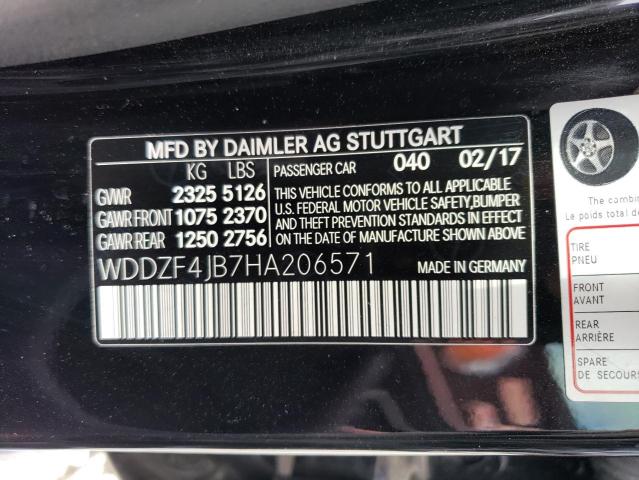 WDDZF4JB7HA206571 - 2017 MERCEDES-BENZ E 300 BLACK photo 13