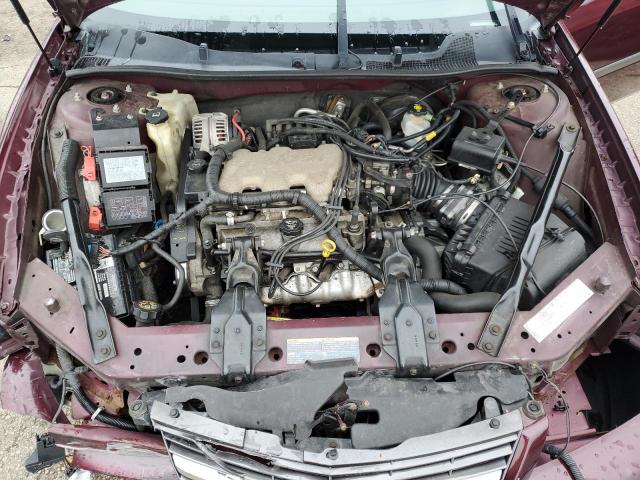 2G1WF52E549402485 - 2004 CHEVROLET IMPALA MAROON photo 11