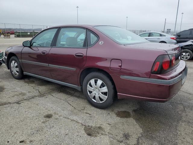 2G1WF52E549402485 - 2004 CHEVROLET IMPALA MAROON photo 2