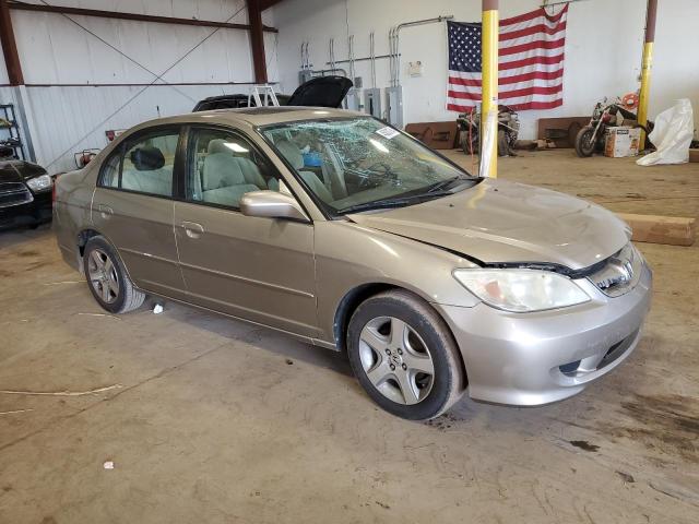 2HGES26765H517503 - 2005 HONDA CIVIC EX BEIGE photo 4