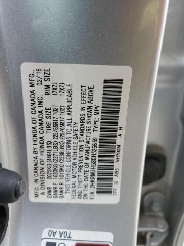 2HKRM3H58GH526659 - 2016 HONDA CR-V EX SILVER photo 12