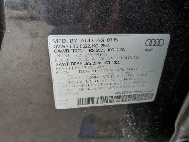 WA1DGAFP9FA093928 - 2015 AUDI Q5 PREMIUM PLUS CHARCOAL photo 13