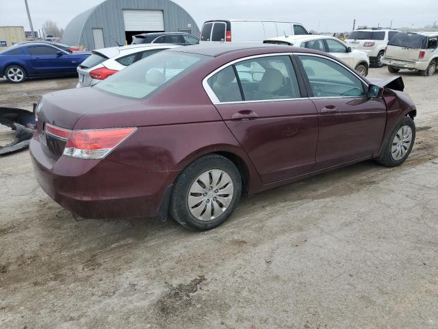 1HGCP2F3XCA178570 - 2012 HONDA ACCORD LX MAROON photo 3