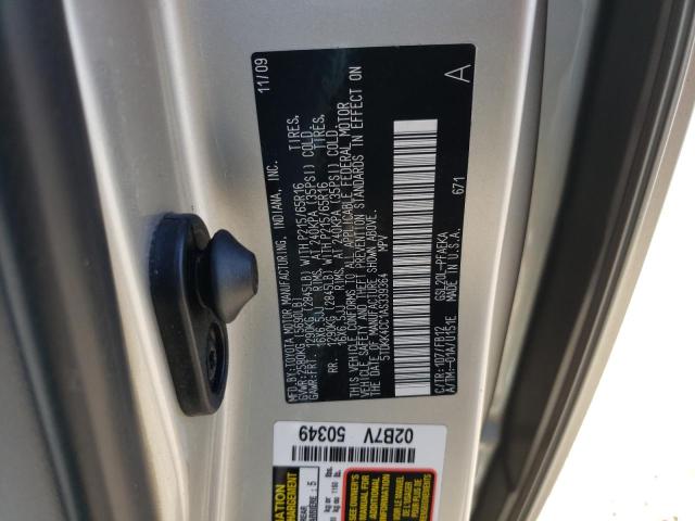 5TDKK4CC1AS339364 - 2010 TOYOTA SIENNA CE SILVER photo 13