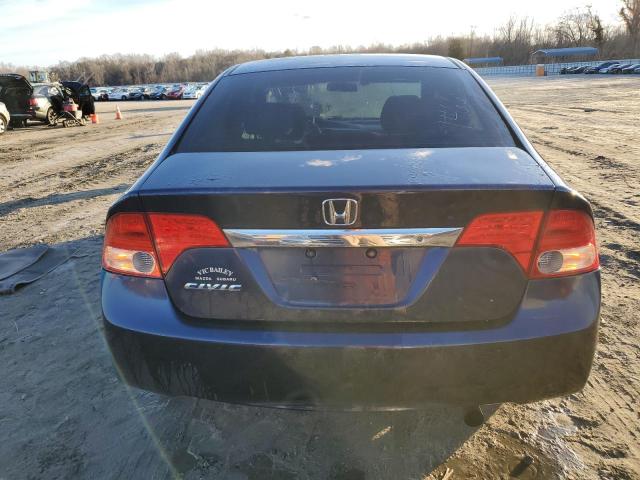 2HGFA16589H535474 - 2009 HONDA CIVIC LX BLUE photo 6