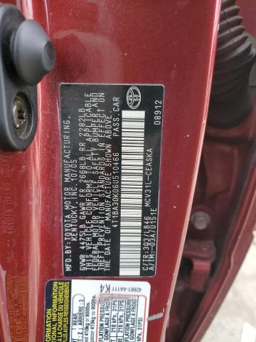 4T1BA30K06U510466 - 2006 TOYOTA CAMRY SE BURGUNDY photo 12