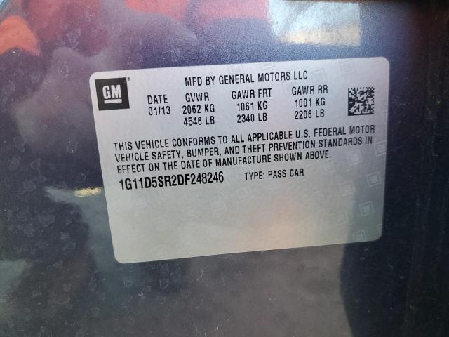 1G11D5SR2DF248246 - 2013 CHEVROLET MALIBU 1LT 蓝色 照片 12