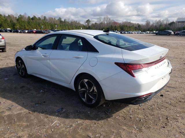 5NPLN4AG3MH034489 - 2021 HYUNDAI ELANTRA SEL WHITE photo 2