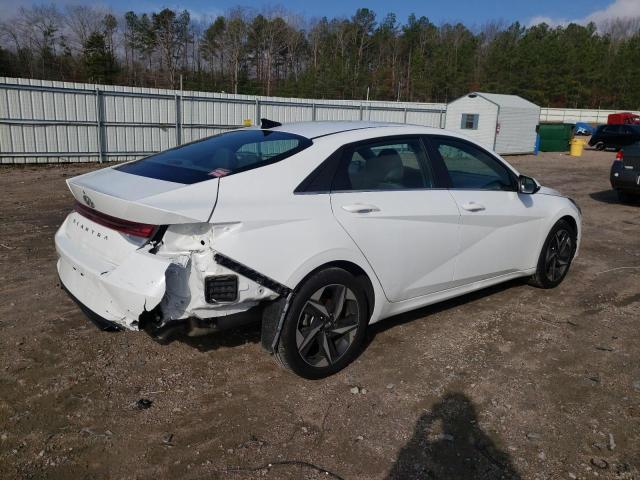 5NPLN4AG3MH034489 - 2021 HYUNDAI ELANTRA SEL WHITE photo 3