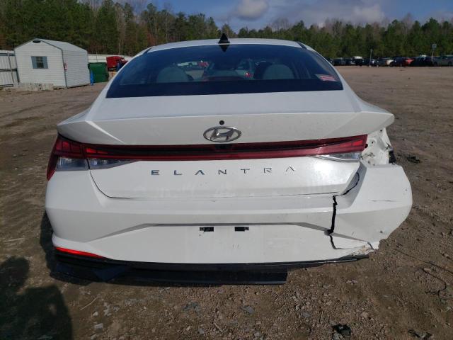 5NPLN4AG3MH034489 - 2021 HYUNDAI ELANTRA SEL WHITE photo 6