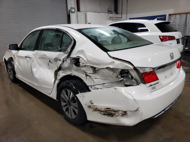 1HGCR2F38EA205584 - 2014 HONDA ACCORD LX WHITE photo 2