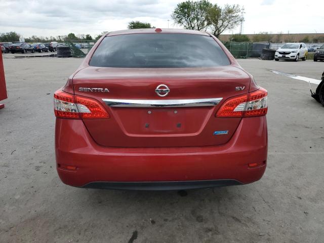 3N1AB7AP5EY306047 - 2014 NISSAN SENTRA S RED photo 6