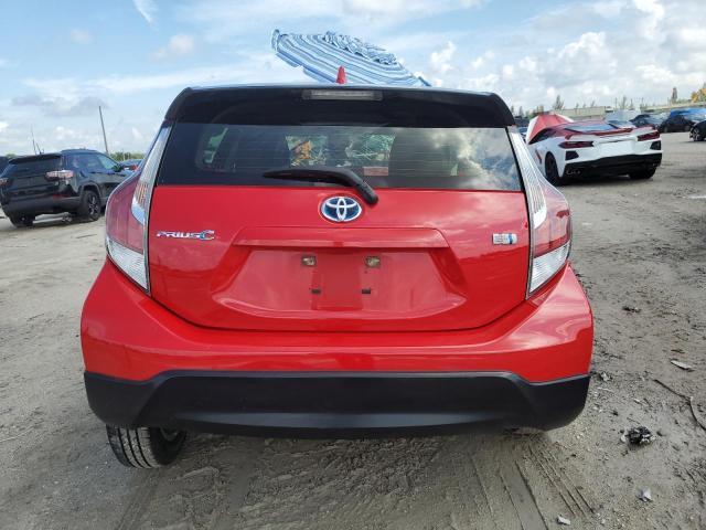 JTDKDTB35H1593849 - 2017 TOYOTA PRIUS C RED photo 6