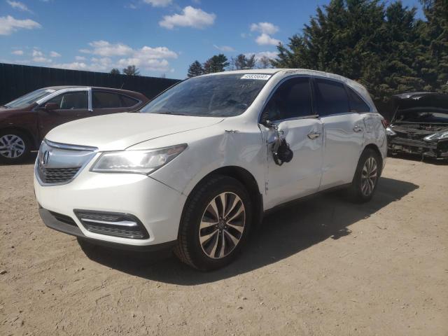 5FRYD3H46EB017599 - 2014 ACURA MDX TECHNOLOGY WHITE photo 1