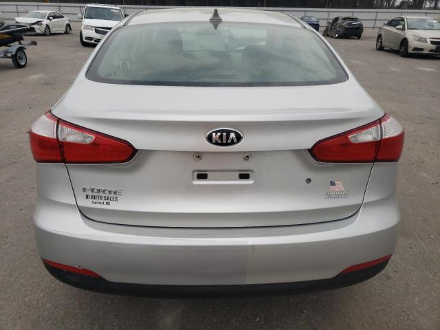 KNAFK4A68E5142344 - 2014 KIA FORTE LX SILVER photo 6