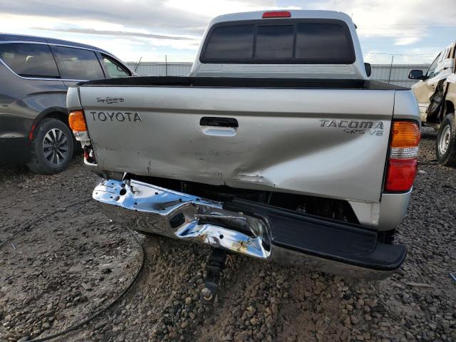 5TEHN72N64Z415612 - 2004 TOYOTA TACOMA DOUBLE CAB SILVER photo 6