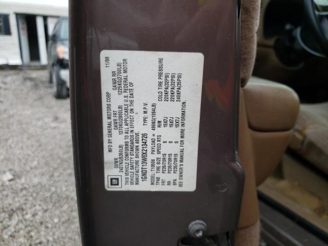 1GNDT13W6X2134726 - 1999 CHEVROLET BLAZER BROWN photo 13