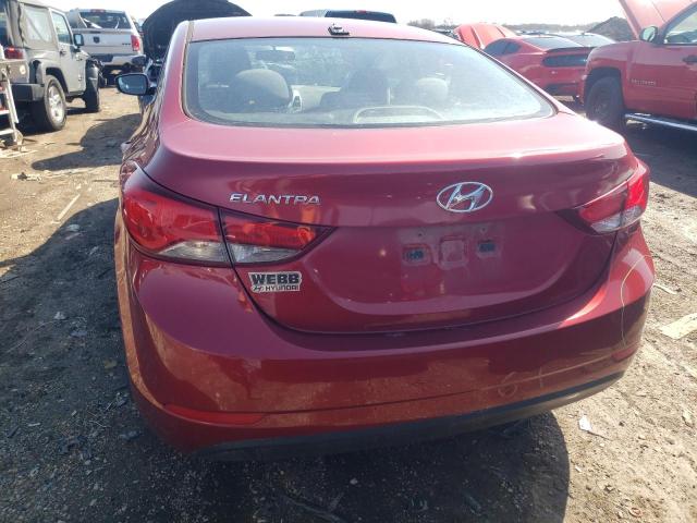 5NPDH4AE5GH668952 - 2016 HYUNDAI ELANTRA SE RED photo 6