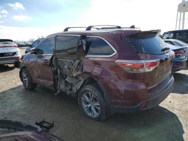 5TDJKRFH6ES054181 - 2014 TOYOTA HIGHLANDER XLE 栗色 照片 2