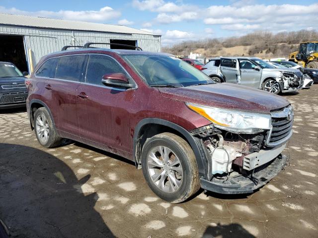 5TDJKRFH6ES054181 - 2014 TOYOTA HIGHLANDER XLE 栗色 照片 4