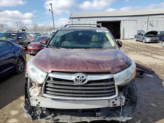 5TDJKRFH6ES054181 - 2014 TOYOTA HIGHLANDER XLE 栗色 照片 5