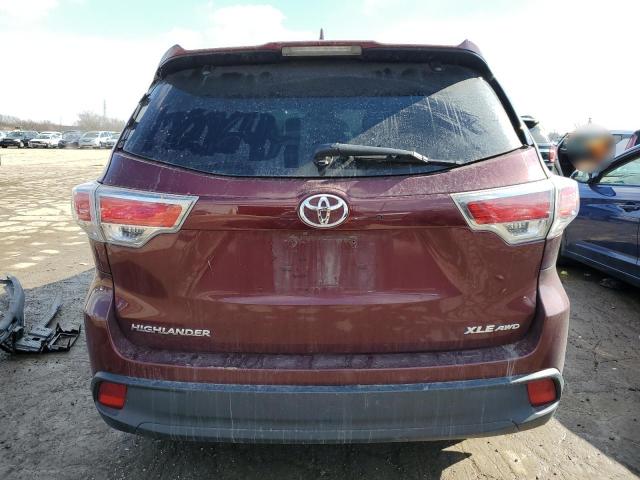 5TDJKRFH6ES054181 - 2014 TOYOTA HIGHLANDER XLE 栗色 照片 6