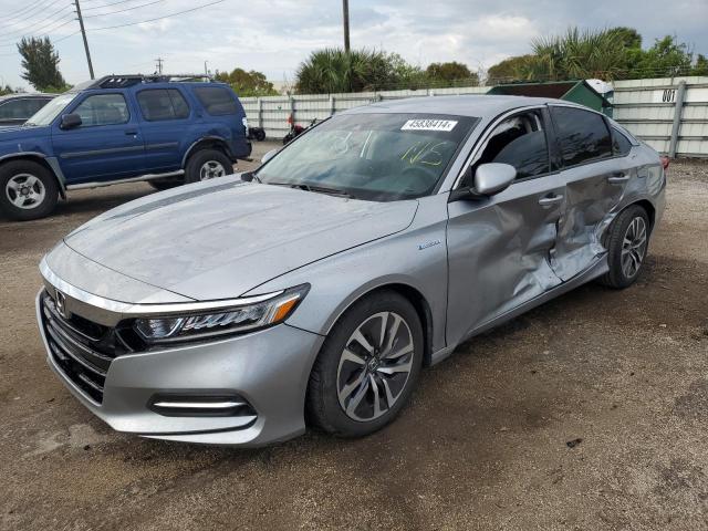 1HGCV3F14KA011100 - 2019 HONDA ACCORD HYBRID SILVER photo 1