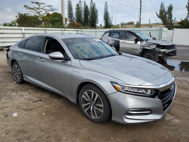 1HGCV3F14KA011100 - 2019 HONDA ACCORD HYBRID SILVER photo 4