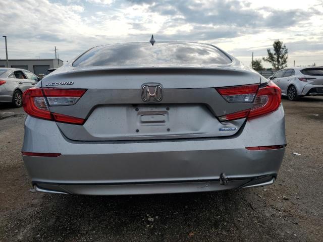 1HGCV3F14KA011100 - 2019 HONDA ACCORD HYBRID SILVER photo 6