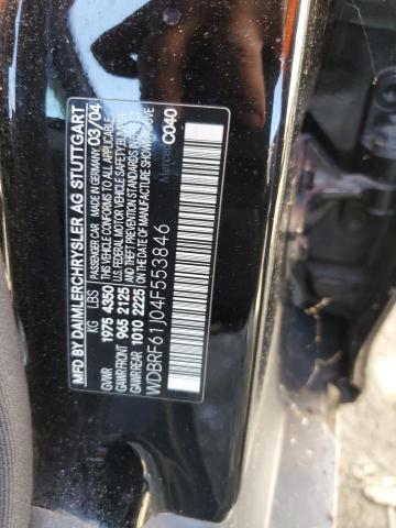 WDBRF61J04F553846 - 2004 MERCEDES-BENZ C 240 BLACK photo 12