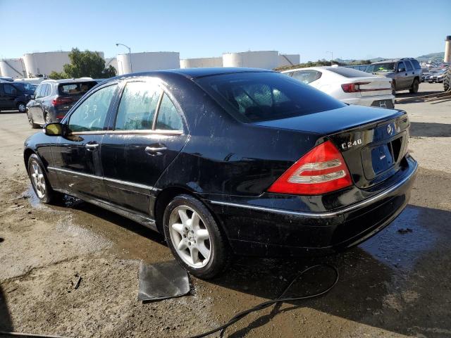 WDBRF61J04F553846 - 2004 MERCEDES-BENZ C 240 BLACK photo 2